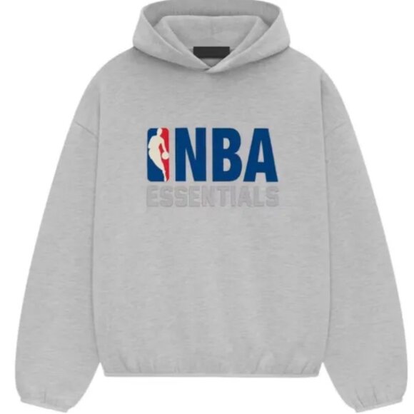 Fear Of God Essential LIGHT HEATHER NBA HOODIE - Picture 1 of 1